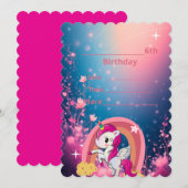 Invitation princess party  kaart (Voorkant / Achterkant)