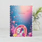 Invitation princess party  kaart (Staand voorkant)