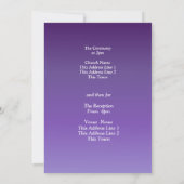 Invitation Purple Mauve Flowers Wedding Suite Kaart (Achterkant)