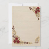 Invitation Romantic Beige Floral Wedding Invitatio Kaart (Achterkant)