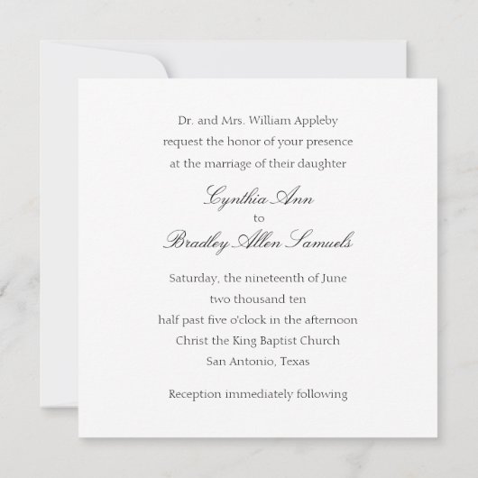 Invitation Square Gold Celtic Pattern Kaart (Achterkant)