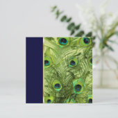 Invitation Square Peacock Set 1115 Kaart (Staand voorkant)