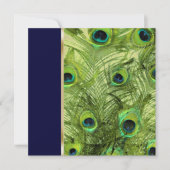 Invitation Square Peacock Set 1115 Kaart (Voorkant)