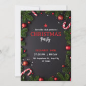 Invitation to a rustic Christmas party with a beau Kaart (Voorkant)