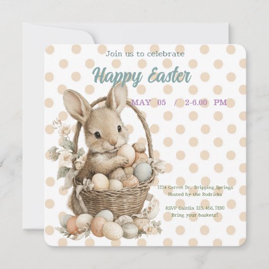 invitation to Easter with Peter Rabbit Save The Date (Voorkant)