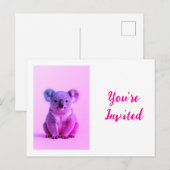 Invitation  uitnodiging briefkaart (Voorkant / Achterkant)