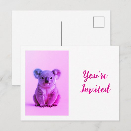 Invitation  uitnodiging briefkaart (Voorkant / Achterkant)