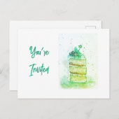 Invitation uitnodiging briefkaart (Voorkant / Achterkant)