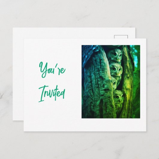 Invitation uitnodiging briefkaart (Voorkant / Achterkant)