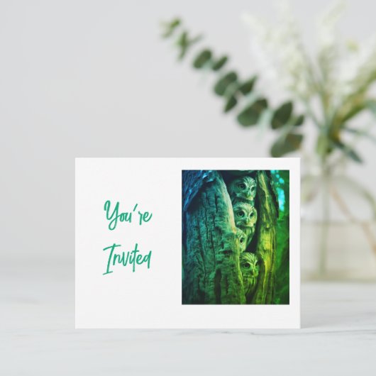 Invitation  uitnodiging briefkaart (Staand voorkant)