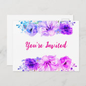 Invitation  uitnodiging briefkaart (Voorkant / Achterkant)