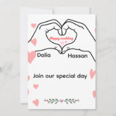 Invitation wedding  kaart (Voorkant)