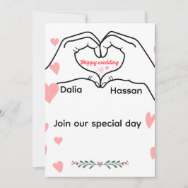 Invitation wedding  kaart