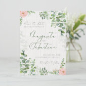invitation  wedding kaart (Staand voorkant)