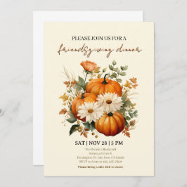 InvitationModern Elegant Friendsgiving invit Kaart
