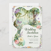 InvitationNature’s Romance – Botanical Wedding Inv Kaart (Voorkant / Achterkant)