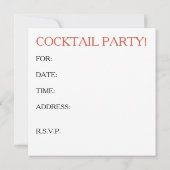 INVITATIONS Dinner's On ME, Olijven? Gemiddeld of  Kaart (Achterkant)