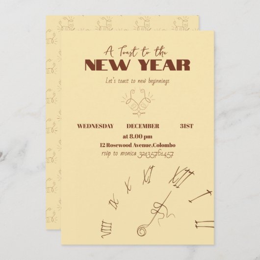 Invitations Kaart (Voorkant / Achterkant)