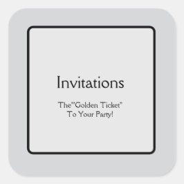 Invitations Vierkante Sticker