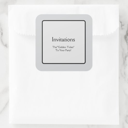 Invitations Vierkante Sticker (Tas)