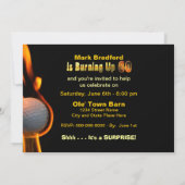 INVITE 60TH BIRTHDAY - GOLF BALL BURNING KAART (Achterkant)