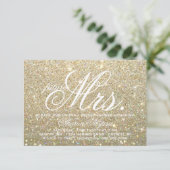 Invite - Gold Vrijgezellenfeest future Mrs W Kaart (Staand voorkant)