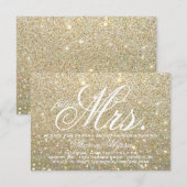 Invite - Gold Vrijgezellenfeest future Mrs W Kaart (Voorkant / Achterkant)