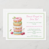 Invite to a Sweet Donut Party Colorful Celebration Kaart (Voorkant / Achterkant)
