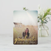 INVITE VAN AFSTUDEERDER AFSTUDEREN KAART (Staand voorkant)