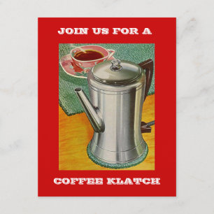 INVITE VAN DE PRESIDENTATIEPARTIJ VAN Retro COFFEE Kaart