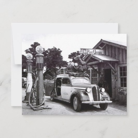 INVITE VAN GR8 RETRO B&W RETIREMENT PARTY INVITATI KAART (Voorkant)