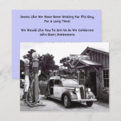 INVITE VAN GR8 RETRO B&W RETIREMENT PARTY INVITATI KAART (Voorkant / Achterkant)