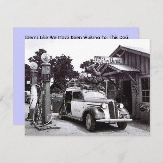 INVITE VAN GR8 RETRO B&W RETIREMENT PARTY INVITATI KAART (Voorkant / Achterkant)