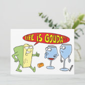 INVITE WINE EN KAAS KAART (Staand voorkant)