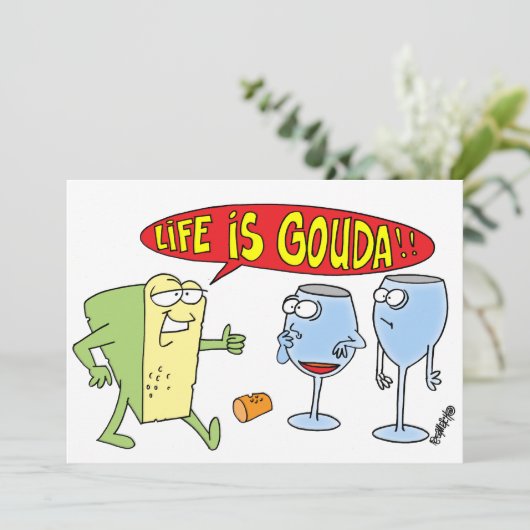 INVITE WINE EN KAAS KAART (Staand voorkant)