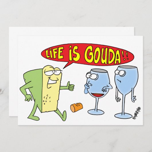 INVITE WINE EN KAAS KAART (Voorkant / Achterkant)