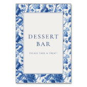 Inviting Blue Floral Border Kaart (Achterkant)