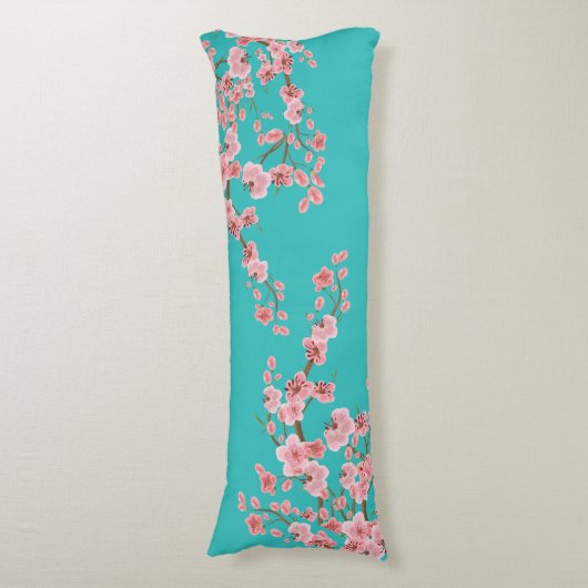 Inviting Cherry Blossom Garden Lichaamskussen (Voorkant Verticaal)