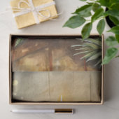 Inviting Christmas candle tissue paper holly berry Tissuepapier (Geschenk)