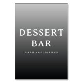 Inviting Grayscale Minimalist Dessert Bar Sign Kaart (Achterkant)