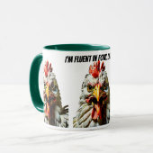 Invloed in vogeltaal mok (Voorkant links)