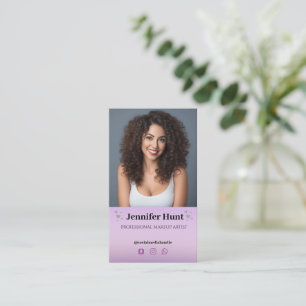Invloed, minimalistische social media make-up arti visitekaartje