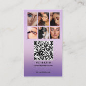 Invloed, minimalistische social media make-up arti visitekaartje (Achterkant)