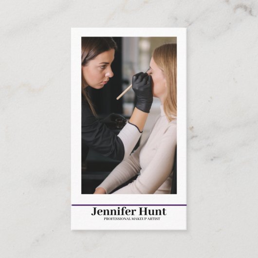 Invloed, minimalistische social media make-up arti visitekaartje (Voorkant)