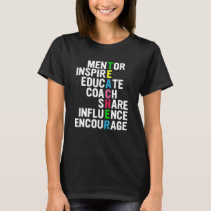 invloed share educatie aanmoedigt mentor inspire c t-shirt