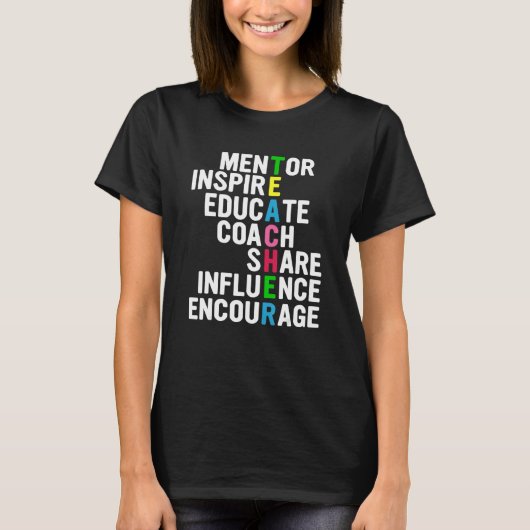 invloed share educatie aanmoedigt mentor inspire c t-shirt (Voorkant)