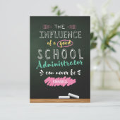 Invloed van een beheerder van een goede school bedankkaart (Staand voorkant)