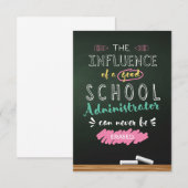 Invloed van een beheerder van een goede school bedankkaart (Voorkant / Achterkant)