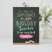 Invloed van een goede biologieleraar bedankkaart (Staand voorkant)