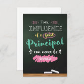 Invloed van een goede directeur bedankkaart (Voorkant / Achterkant)